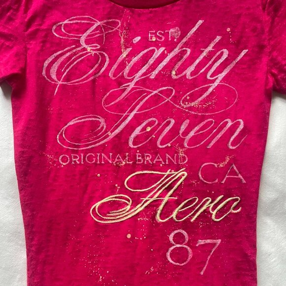 Hot Pink Aeropostale Baby Tee - Picture 3 of 7